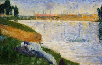 Georges Seurat œuvres - vêtements sur l’herbe 1883